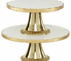 Best reviews of 💯 Zimlay Oval Silver Galvanized Metal Cake Stand 51953 ⌛ -Tabletop Sales Store 0271390102698d03 8517 w800 h800 b1 p0