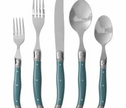 Coupon 🔔 French Home Brands French Home Laguiole 20 Piece Stainless Steel Flatware Service For 4 Aegean Teal 🔥