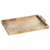 Discount ⭐ Zodax Holland 21" Long Burl Wood Design Rectangular Tray 👏