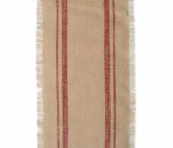 New 💯 Design Imports DII Barn Red Double Border Burlap Table Runner ⭐ -Tabletop Sales Store 0731a096019d1e6e 9247 w800 h800 b0 p0