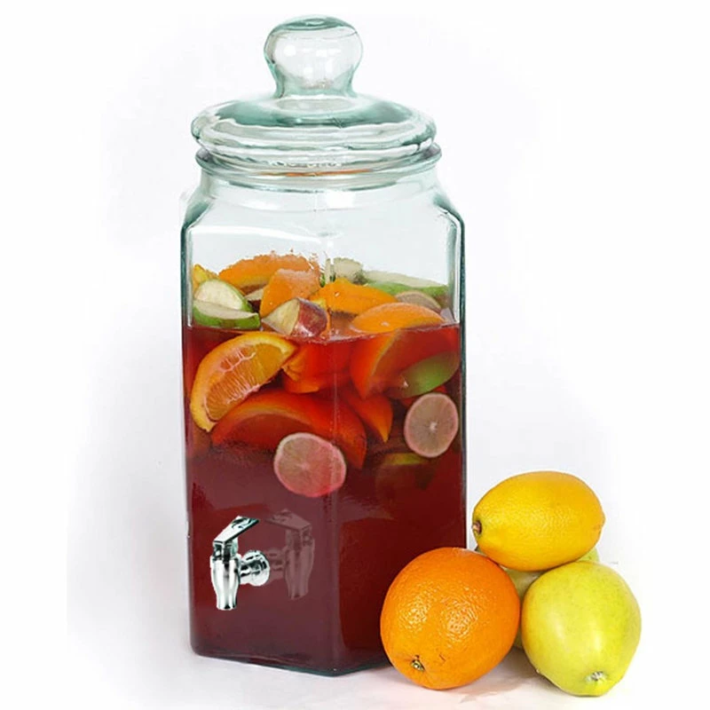 Wholesale 😉 Couronne Co. Small Hexagonal Recycled Glass Jar With Spigot ✨ 4 Wholesale 😉 Couronne Co. Small Hexagonal Recycled Glass Jar With Spigot ✨ - Image 4