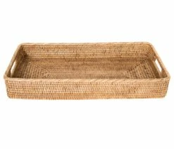 Flash Sale 😍 Artifacts Trading Company Artifacts Rattan Rectangular Tray With Rounded Corners, Honey Brown 🥰 -Tabletop Sales Store 0b2192c90b2c1d5a 5708 w800 h800 b1 p0