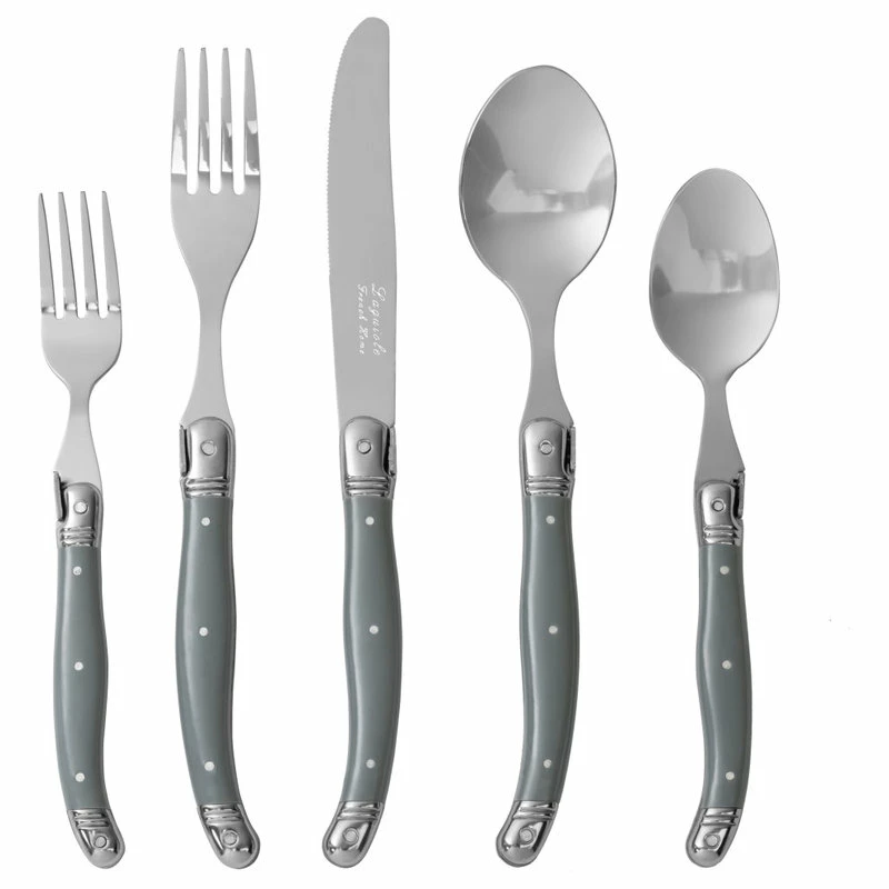 Cheap 🔥 French Home Brands French Home Laguiole 20 Piece Stainless Steel Flatware Service For 4, Grey Fog 🔥 3 Cheap 🔥 French Home Brands French Home Laguiole 20 Piece Stainless Steel Flatware Service For 4, Grey Fog 🔥 - Image 3