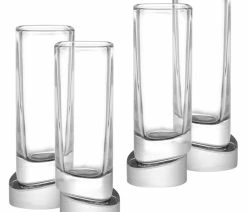 Brand new 🥰 JoyJolt Aqua Vitae Square Off Base Shot Glasses 1.58 Oz, Set Of 4 👍