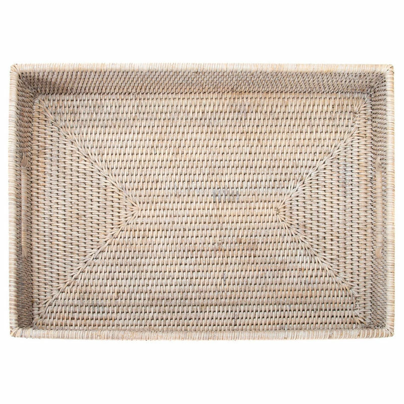 New 🧨 Artifacts Trading Company Artifacts Rattan Rectangle Tray Handles, White Wash 🥰 5 New 🧨 Artifacts Trading Company Artifacts Rattan Rectangle Tray Handles, White Wash 🥰 - Image 5
