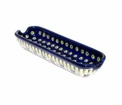 Brand new 👏 Zaklady Ceramiczne Boleslawiec Polish Pottery Corn-on-the-Cob Dish, Pattern Number: 296a ✨