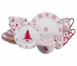 Wholesale 😉 Euro Ceramica Inc. Euro Ceramica Winterfest 16 Piece Dinnerware Set 🌟