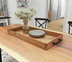 Hot Sale 🥰 Brimfield & May Contemporary Brown Wood Tray 44384 ❤️ -Tabletop Sales Store 0ef1600f0234d320 6761 w800 h800 b0 p0