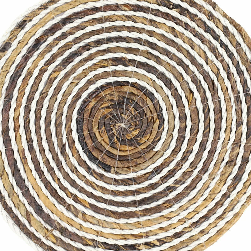 Best deal ๐ Brimfield & May Striped White And Natural Banana Leaf Wicker Round Placemats, Set Of 4 ๐ 3 Best deal ๐ Brimfield & May Striped White And Natural Banana Leaf Wicker Round Placemats, Set Of 4 ๐ - Image 3