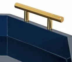 Best Sale ✨ Uniek Lipton Hexagon Tray With Metal Handles, Navy Blue 12x16.5 🤩 -Tabletop Sales Store 10514fbd0fbc2d65 5029 w800 h800 b0 p0