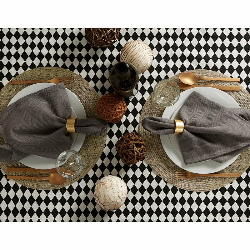 Best deal β Design Imports DII Black And Cream Harlequin Print Tablecloth 𧨠3 Best deal β Design Imports DII Black And Cream Harlequin Print Tablecloth 𧨠- Image 3