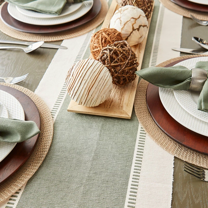 Hot Sale ✔️ Design Imports Artichoke Green Dobby Stripe Table Runner 13"x72" 🎉 6 Hot Sale ✔️ Design Imports Artichoke Green Dobby Stripe Table Runner 13"x72" 🎉 - Image 6