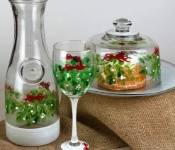 Best deal ⌛ Golden Hill Studio Mistletoe Wine, Set Of 2 🎉 -Tabletop Sales Store 11d1e4a80eab166d 1047 w800 h800 b0 p0