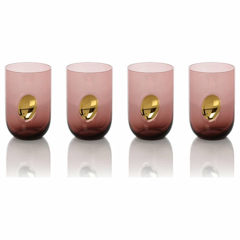 Cheapest โ๏ธ Zodax Ambrosi Plum Tumbler With Gold Accent, Set Of 4 ๐ 2 Cheapest โ๏ธ Zodax Ambrosi Plum Tumbler With Gold Accent, Set Of 4 ๐ - Image 2