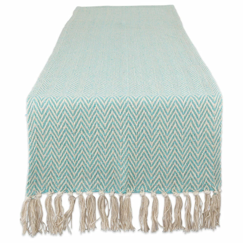 New π₯° Design Imports DII Aqua Chevron Handloom Table Runner π 1 New π₯° Design Imports DII Aqua Chevron Handloom Table Runner π