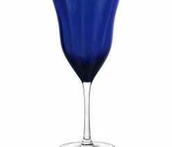 Discount 🌟 Qualia Glass, Inc. Meridian Cobalt 14 Oz. Goblets, Set Of 4 😍
