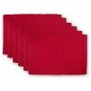 Promo 💯 Design Imports DII Cardinal Red Ribbed Placemat, Set Of 6 👍