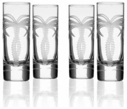 Best reviews of 💯 Rolf Glass Palm Tree 2.5oz Cordial | Set Of 4 Shot Glasses 👍