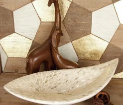 Buy 👏 Brimfield & May Coastal White 👩 Mother Of Pearl Tray 41120 🥰 -Tabletop Sales Store 1441a11600522d47 6745 w800 h800 b0 p0