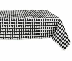 Best deal โ Design Imports DII Black And Cream Harlequin Print Tablecloth ๐งจ