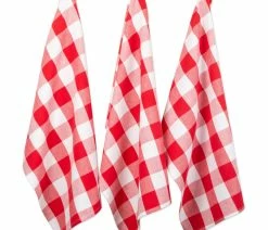 Hot Sale โจ Design Imports DII Red/White Buffalo Check Dishtowel, Set Of 3 ๐งจ