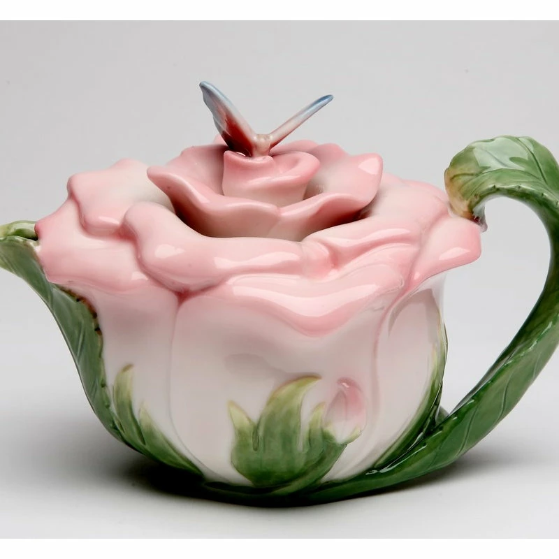 Promo โ๏ธ Cosmos Gifts Corp. Butterfly On Rose Teapot, 12 Oz. ๐ 2 Promo โ๏ธ Cosmos Gifts Corp. Butterfly On Rose Teapot, 12 Oz. ๐ - Image 2