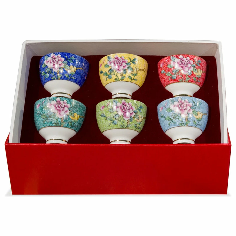 Cheapest ⭐ China Furniture And Arts Chinese Style Porcelain Tea Cups, 6-Piece Set ⭐ 2 Cheapest ⭐ China Furniture And Arts Chinese Style Porcelain Tea Cups, 6-Piece Set ⭐ - Image 2
