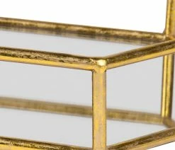 Promo 👍 Uniek Felicia Gold Metal Mirrored Decorative Tray, Gold, 26x8 ❤️ -Tabletop Sales Store 1971228909b2b865 4846 w800 h800 b0 p0