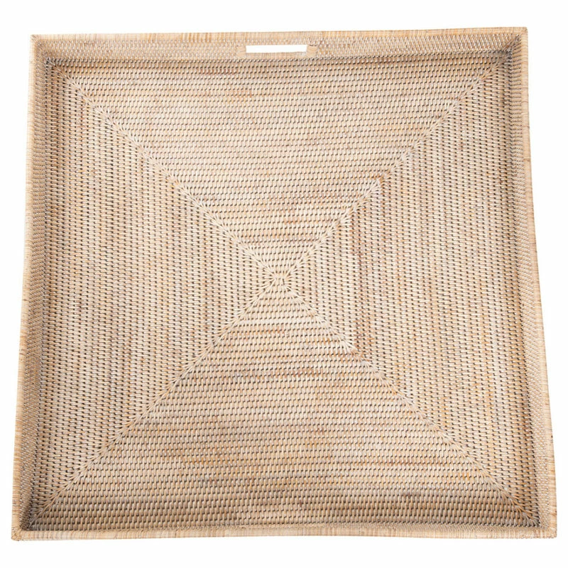 Brand new ๐ฅ KOUBOO La Jolla Square Rattan Jumbo Sized Centerpiece And Ottoman Tray, White Wash โญ 3 Brand new ๐ฅ KOUBOO La Jolla Square Rattan Jumbo Sized Centerpiece And Ottoman Tray, White Wash โญ - Image 3