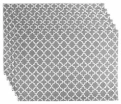 New 💯 Design Imports DII Gray Lattice Placemat, Set Of 6 🤩