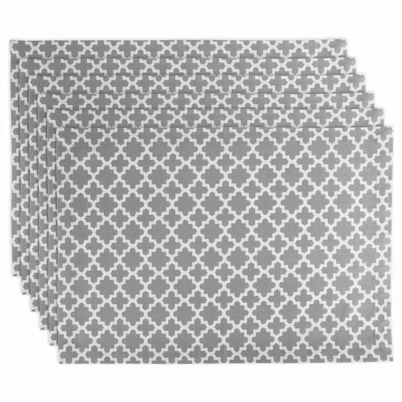 New π― Design Imports DII Gray Lattice Placemat, Set Of 6 π€© 1 New π― Design Imports DII Gray Lattice Placemat, Set Of 6 π€©