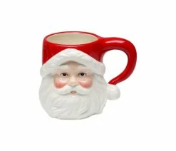 Best reviews of 🔥 CG Set Of Four Red Santa Claus Face With White Beard Mugs Collectible ⭐