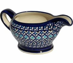 Outlet โค๏ธ Zaklady Ceramiczne Boleslawiec Polish Pottery Gravy Boat 16 Oz., Pattern Number: 217a ๐