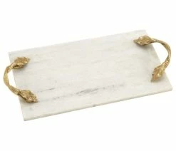 Promo 🤩 Brimfield & May Glam White Marble Tray 49639 🌟