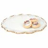 Cheapest 🛒 HomeRoots Furniture Bubble Glass Scalloped Gold Rim Round Platter Or Tray ✨
