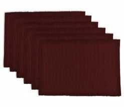 Buy ✨ Design Imports DII Wine Ribbed Placemat, Set Of 6 🥰