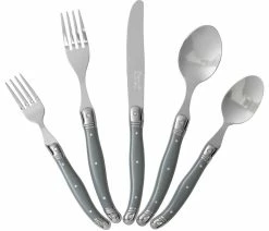 Cheap 🔥 French Home Brands French Home Laguiole 20 Piece Stainless Steel Flatware Service For 4, Grey Fog 🔥