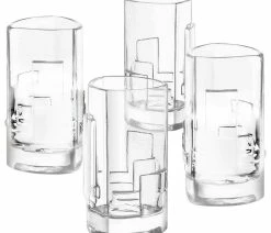 Best Sale 👏 JoyJolt Revere Triangle Crystal Shot Glasses 2 Oz, Set Of 4 🔔