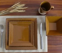 Wholesale ❤️ Lorenzo Import, LLC 16 Piece Square Beaded Stoneware Dinnerware Set By Lorren Home Trends, Mocca 🛒 -Tabletop Sales Store 1df1dbfa0b56010d 3030 w800 h800 b0 p0