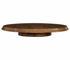 Wholesale 🛒 Brimfield & May Brown Wood Farmhouse Lazy Susan Cake Stand 46777 🌟