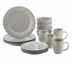 Outlet 😍 Rachael Ray Cookware Cucina Dinnerware 16-Piece Stoneware Dinnerware Set 🎉