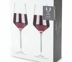 Outlet 🎉 True Brands Raye Crystal Bordeaux Glasses By Viski, Set Of 2 👍 -Tabletop Sales Store 22c161a80810dc9e 5688 w800 h800 b1 p0