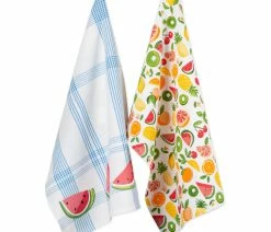 Buy 🧨 Design Imports DII Assorted Fruity Slice Print Dishtowel, 2-Piece Set ✔️