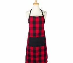 Buy 😉 Design Imports DII Red Buffalo Check Chef Apron 🤩