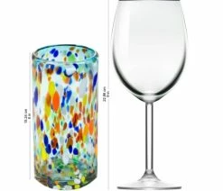 Wholesale 🔥 NOVICA Sky Rainbow Raindrops, Set Of 6 Blown Glass Tumblers, Mexico 😍 -Tabletop Sales Store 241163b3009cbf1f 2853 w800 h800 b0 p0