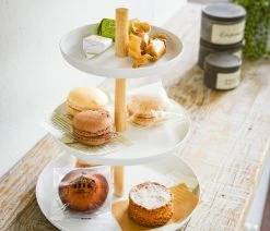 Brand new ⭐ Yamazaki Home Serving Stand, Steel And Wood, Holds 6.6 Lbs 👏 -Tabletop Sales Store 253199cc025adaf6 2653 w800 h800 b0 p0