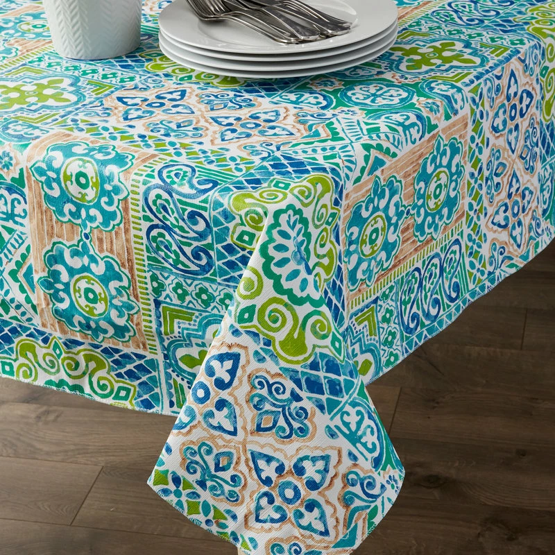 Cheapest ๐ Design Imports Spanish Tile Vinyl Tablecloth 70"R, 60x84" ๐คฉ 5 Cheapest ๐ Design Imports Spanish Tile Vinyl Tablecloth 70"R, 60x84" ๐คฉ - Image 5