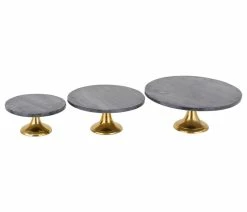 Outlet โ Brimfield & May Set Of 3 Gray Glam Cake Stand 560239 โค๏ธ