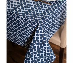 Best Sale 👏 Design Imports Nautical Blue Lattice Tablecloth 60X104 👍 -Tabletop Sales Store 29415e010d03c60a 0737 w800 h800 b0 p0