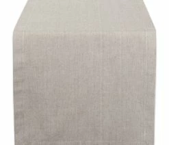 New 🎁 Design Imports DII Stone Brown Solid Chambray Table Runner 14"x72" 🥰